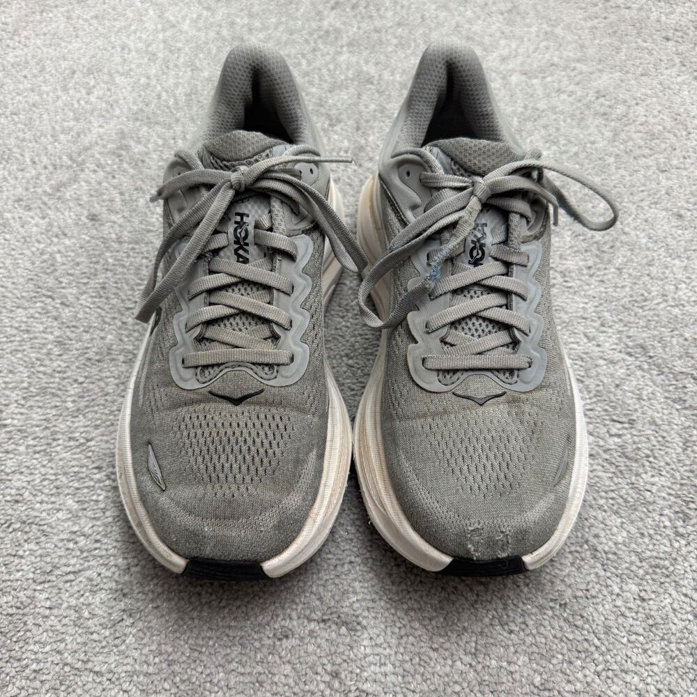 Hoka One One Bondi 9 Galactic Gray Running Shoes Sneakers 8.5D Max Cushioning